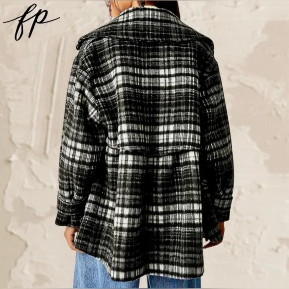 Free People Highlands Wool Blend PeaCoat, MED NWOT - Picture 2 of 8